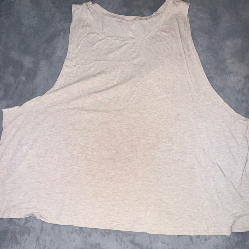 Girlfriend Collective Light Gray Muscle Tee